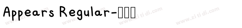 Appears Regular字体转换